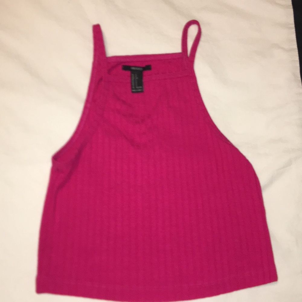 pink crop top